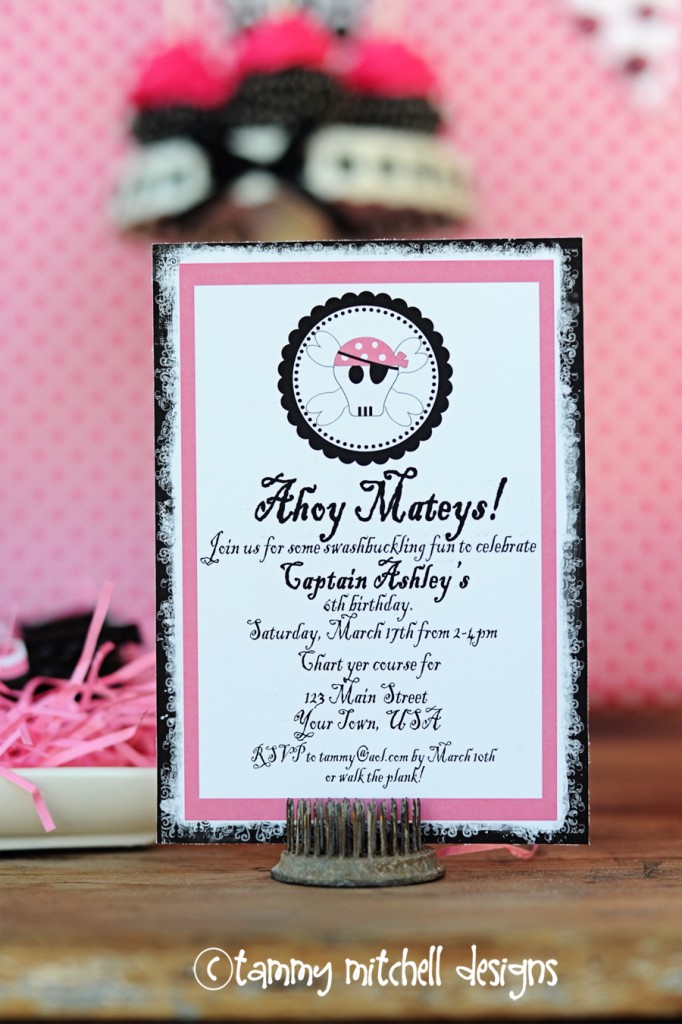 GIRL PARTIES: PIRATE PARTIES: The Pink and Black Ahoy Matey Pirate Girl Printable  Party Collection — Pink Peppermint Design
