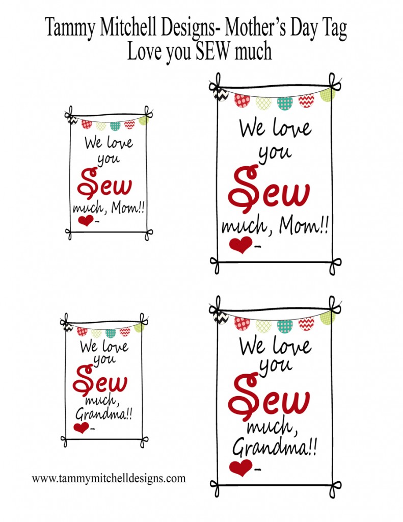 Mother's Day Printable Tags Pink Peppermint Design